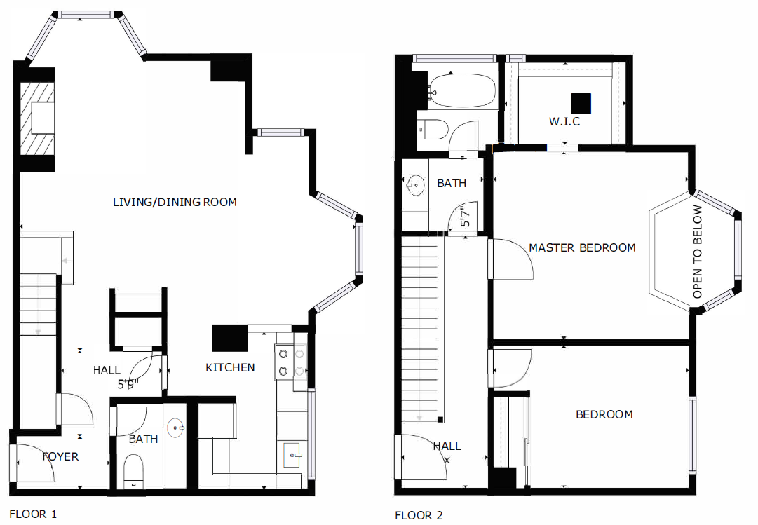 Renovated 2x1.5 - Trinity Towers Apartments